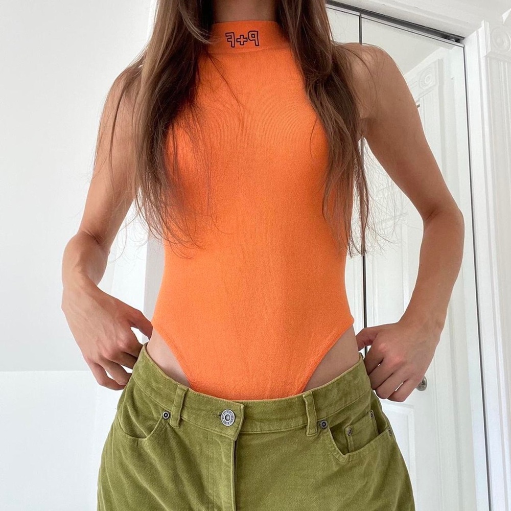 Places + Faces Orange Bodysuit